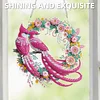 2D Flat DIY Hanging Diamond Art Kits DIY Home Decor Hanging Charm (Bird Wreath)