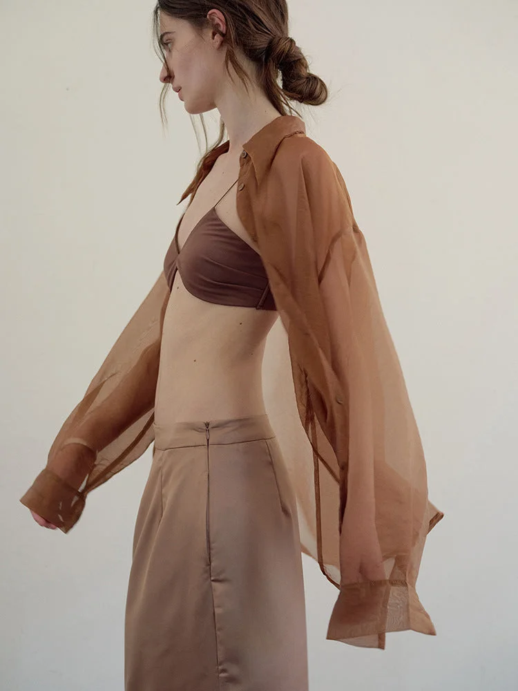 Sheer Long Sleeve Sun Protection Shirt