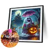40x40cm Halloween Geist 5D DIY Vollbohrer Runde Diamond Malerei Kit Wohnkultur