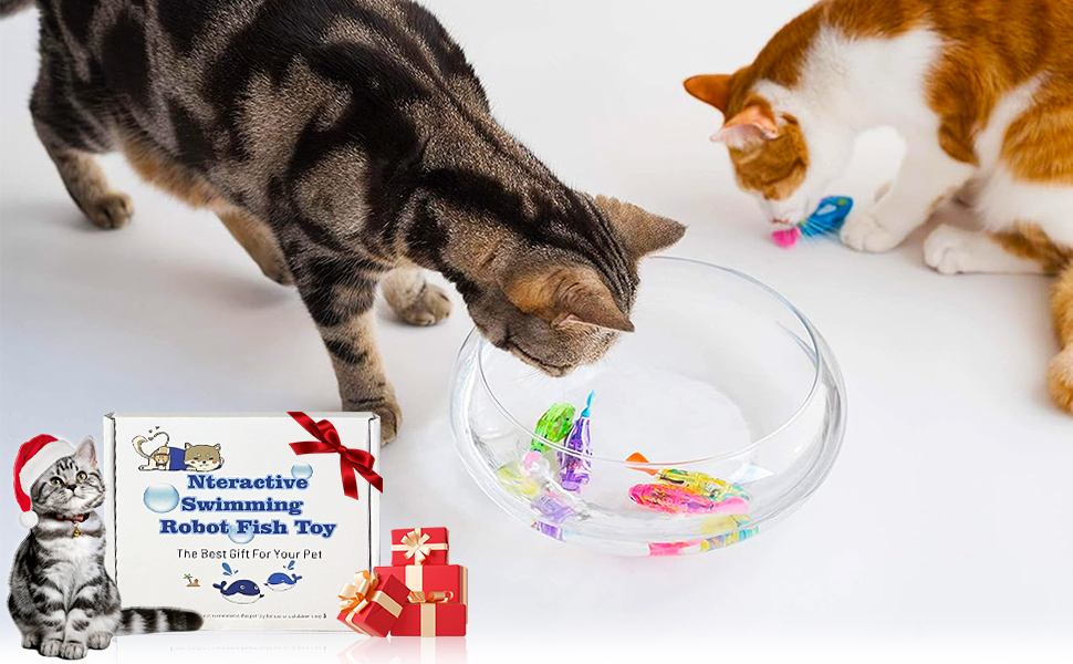 robot fish fish bath toys cute cat toys gifts for cats swimming fish toys for bathtub fish toys