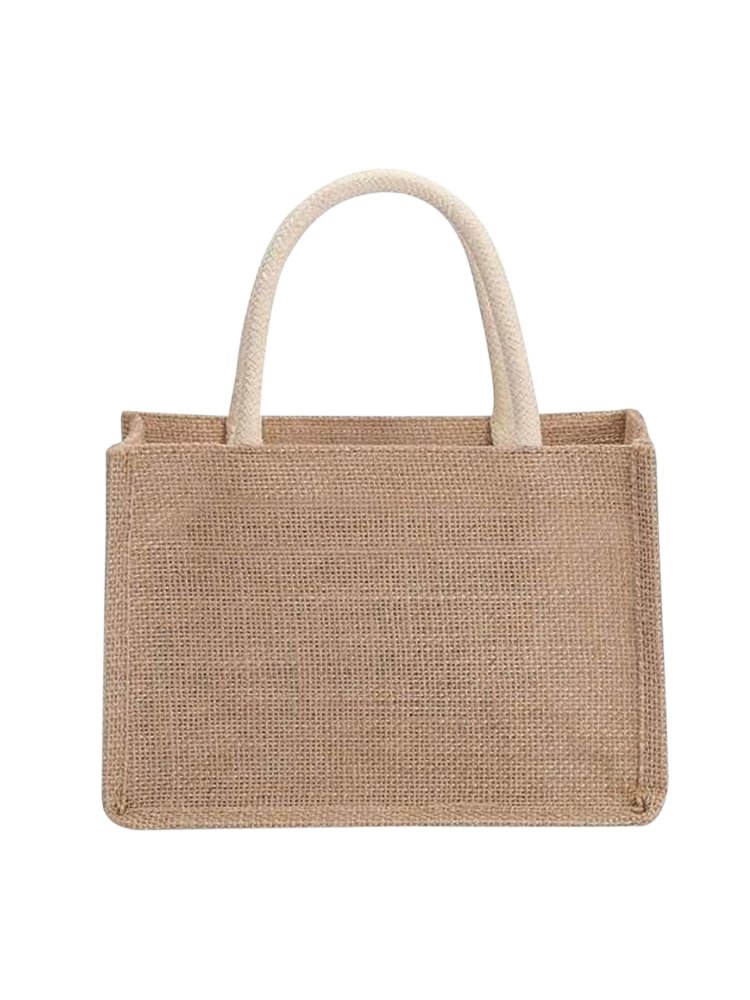 Burlap Tote Bags Blank Jute Beach Shopping Handbag Gift Bags with Handle
