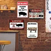 4pcs - Beware of Pig- Vintage Metal Signs(12*16Inch)