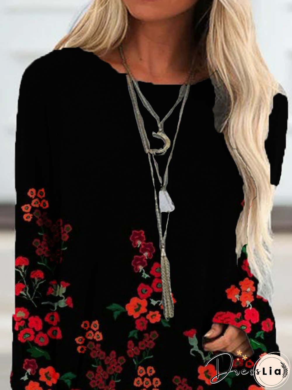 Sexy Shift Floral-Print Cotton-Blend Tops