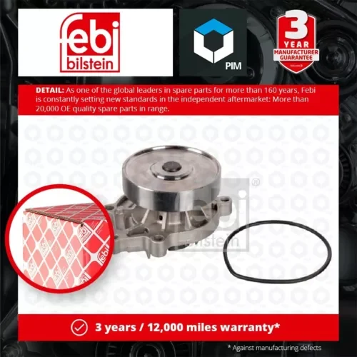 Water Pump fits MINI COUNTRYMAN COOPER R60 2.0D 11 to 16 N47C20A Coolant Febi Parts