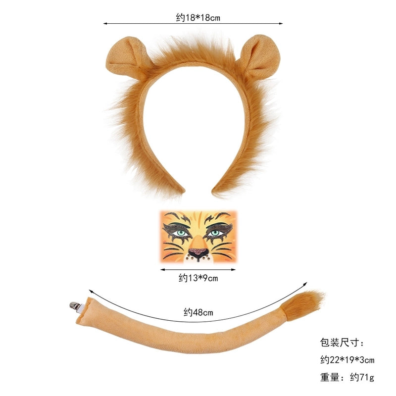 Unisex Cartoon Style Lion Cloth Hair Band