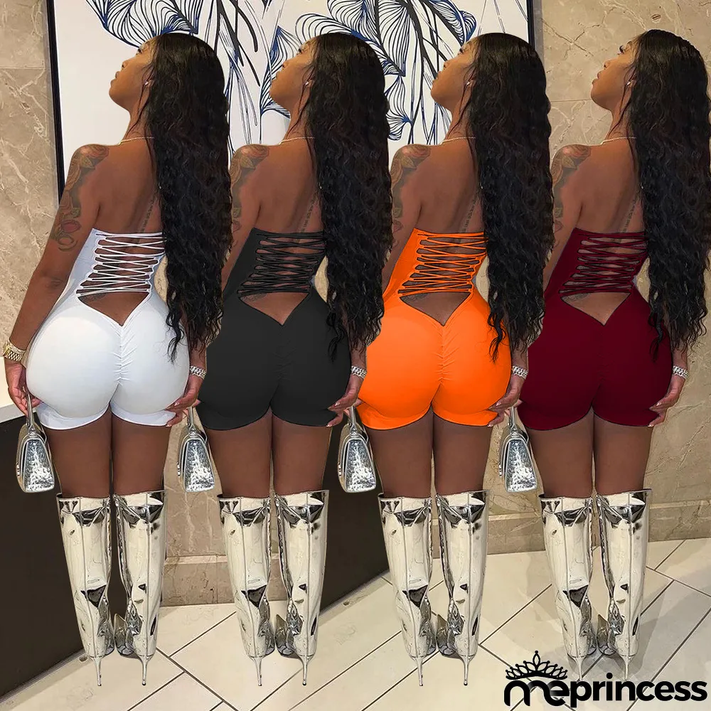 Women Solid Off Shoulder Romper