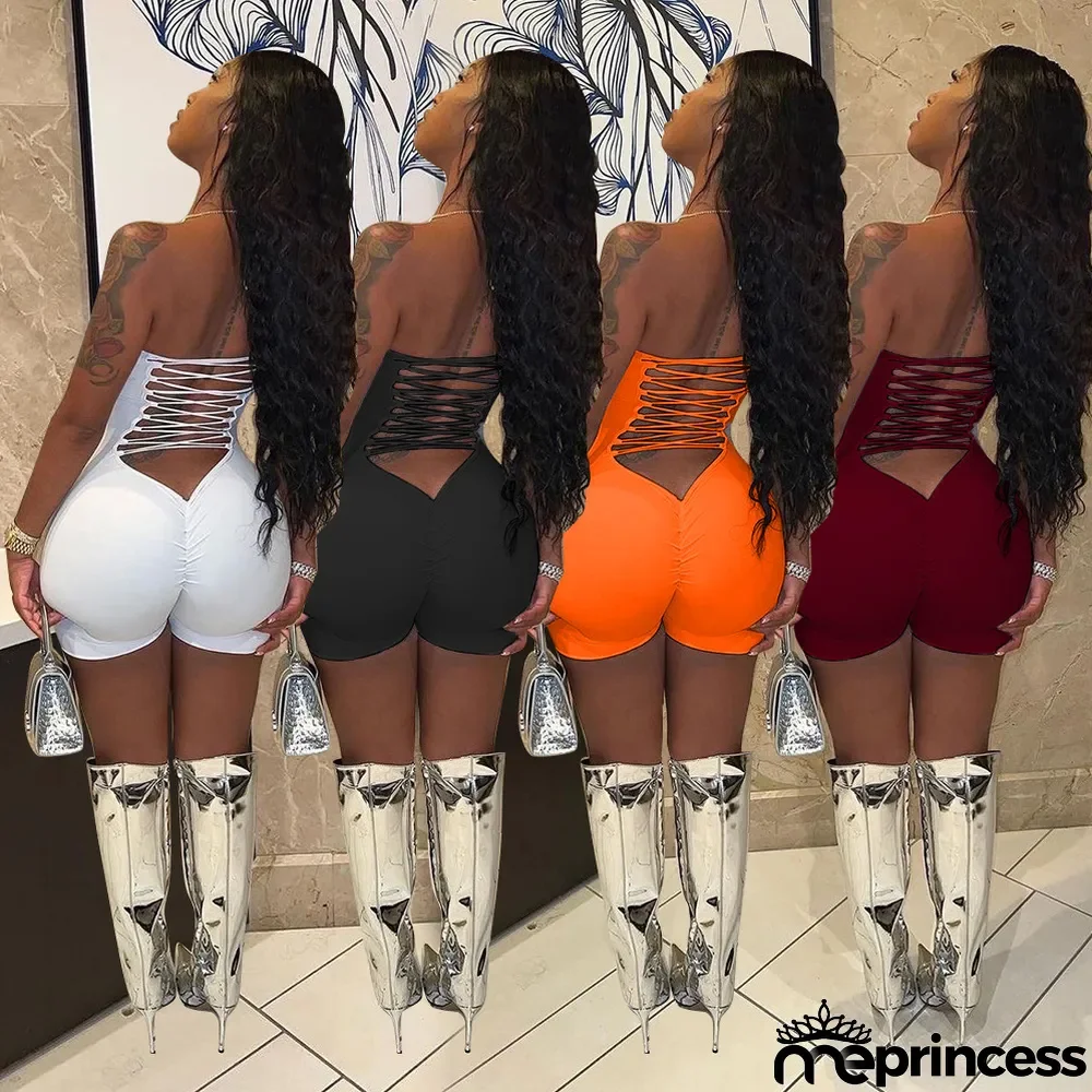 Women Solid Off Shoulder Romper