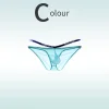 Sexy big pouch side hollow ice silk ultra-thin briefs