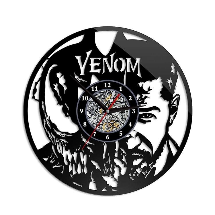 Venom Let There Be Carnage Vinyl Wall Clock Quartz Clock Indoor Wall Watch Art Home Decor Gifts