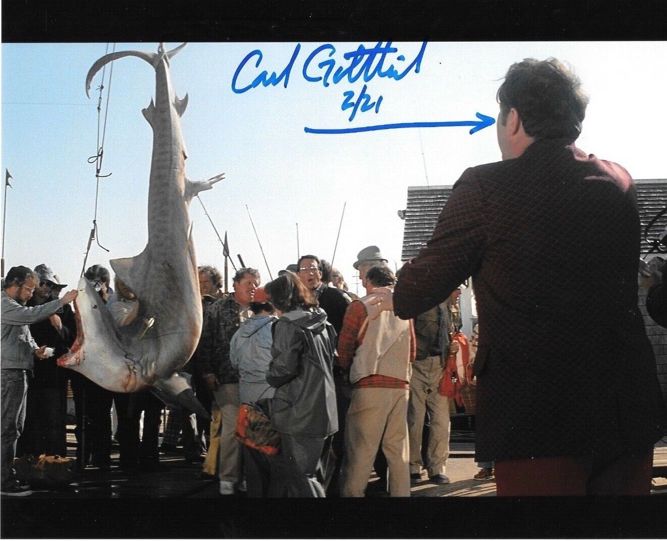 * CARL GOTTLIEB * signed 8x10 Photo Poster painting * JAWS * PROOF * COA * 9