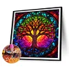Combo Kit（4PCS)-Diamond Painting-DIY DIY Full Round Drill Tree Stain Glass (30*30CM)