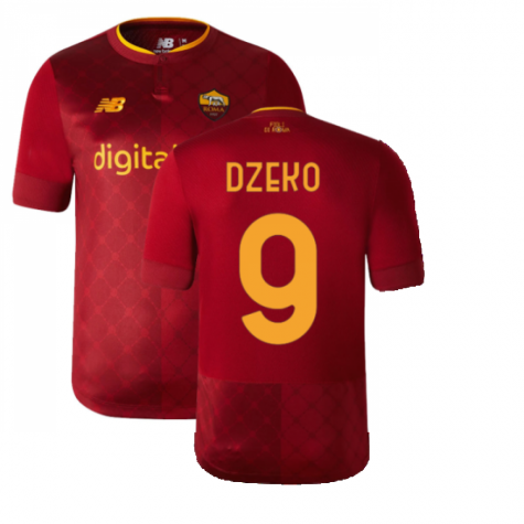 Maillot AS Rome Edin Dzeko 9 Domicile 2022/2023