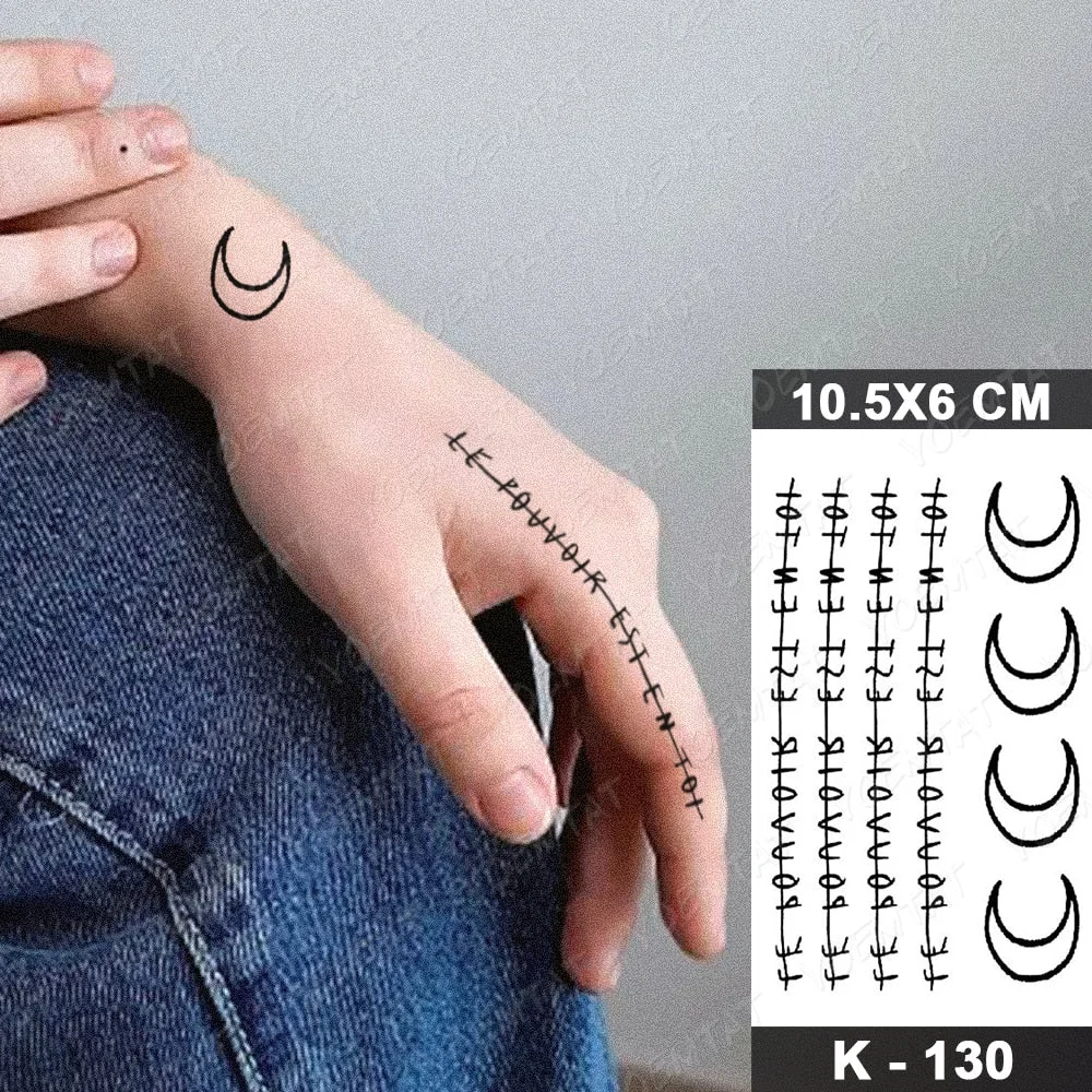 Waterproof Temporary Tattoos Sticker Flower Gun Black Ak 47 Tattoo Realistic Body Art Tatoo Waist Woman Man Child Fake Tatto