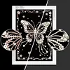 Mini kit de peinture en perles DIY papillon pour d&eacute;coration murale 30x40cm sans cadre