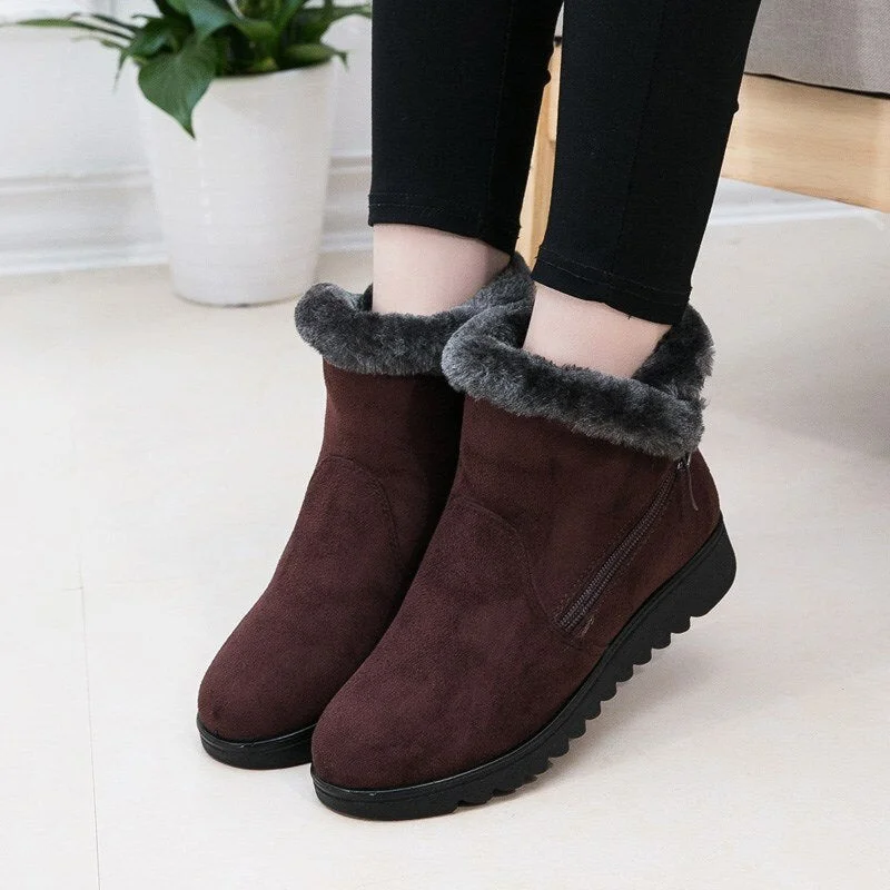 Winter ankle boots women shoes 2021 new fashion non-slip warm plush zipper Casual shoes woman snow boots Dropshipping