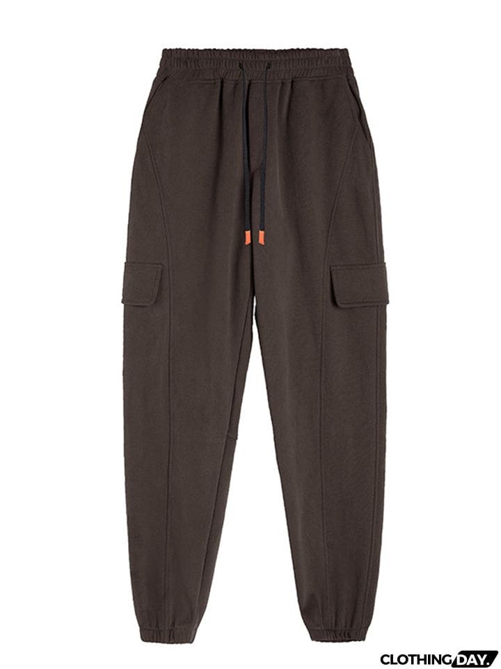 Trendy Extra Loose Multi-Pocket Drawstring Pants for Men