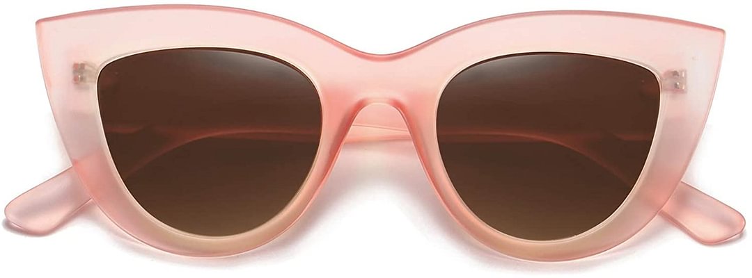 Retro Vintage Cateye Sunglasses for Women Plastic Frame Mirrored Lens