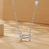 925 Sterling Silver Dachshund Pendant Necklaces