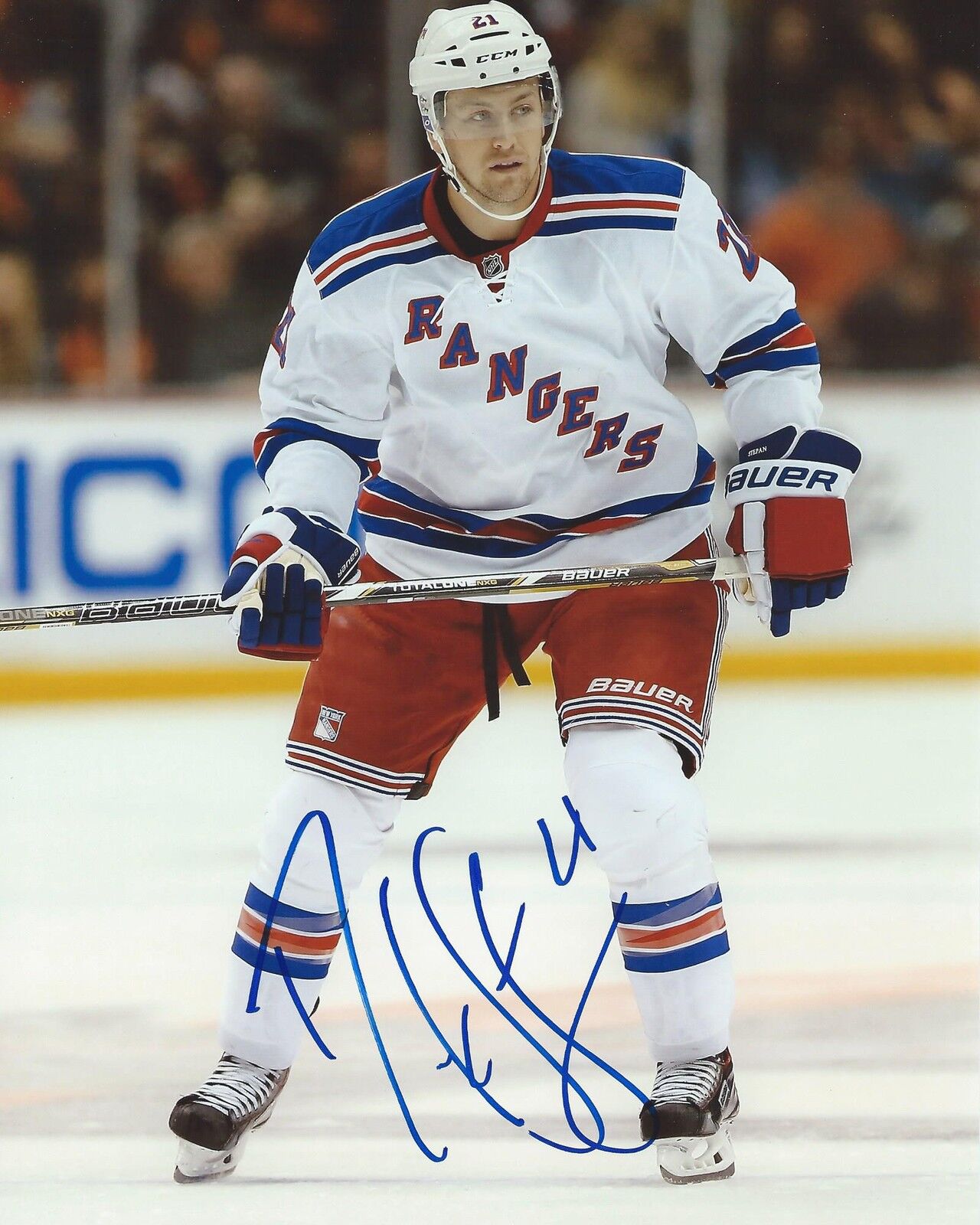 Derek Stepan Signed 8x10 Photo Poster painting New York Rangers Autographed COA B