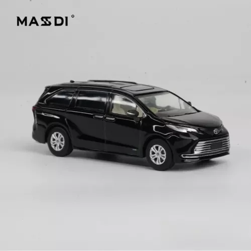 Dronehint New Masdi 1:64 Bright Black SIENNA 2023 MPV Sports Model Diecast Metal Car Toy