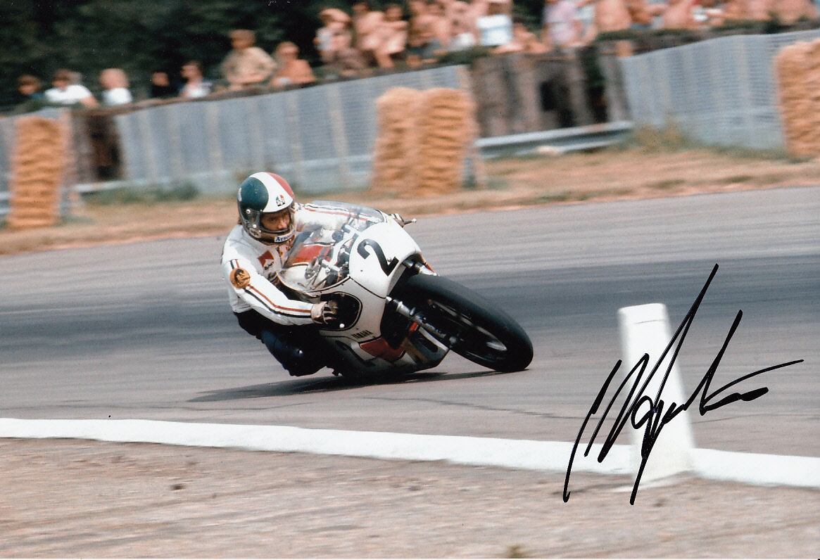 Giacomo Agostini Hand Signed Yamaha 12x8 Photo Poster painting 4.