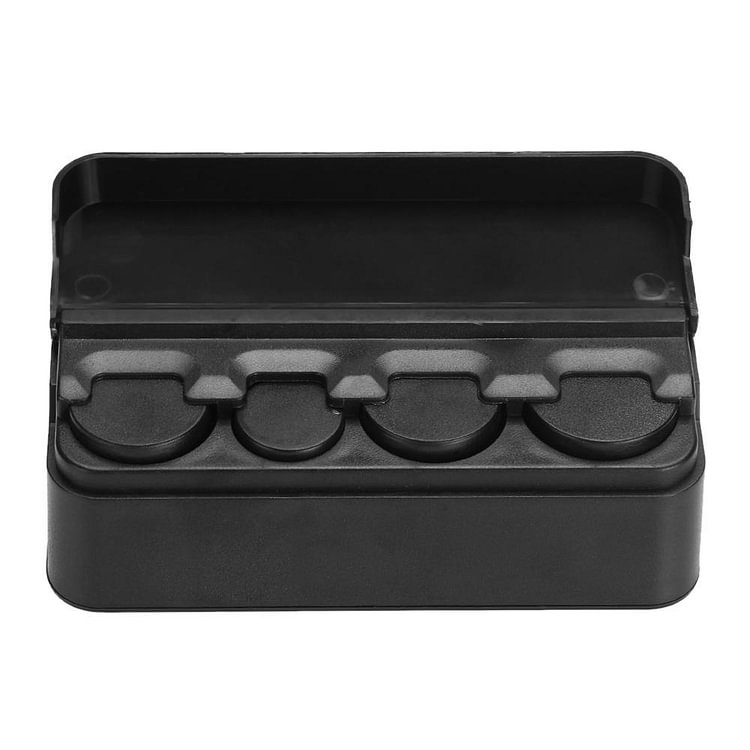 Black Car Interior Coin Case Auto Storage Box Holder Container Organizer