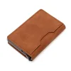 New Magnetic Self-elastic Card Holder Ultra-thin Aluminum Alloy Anti-theft Card Holder Men's Business Multi-functional Wallet