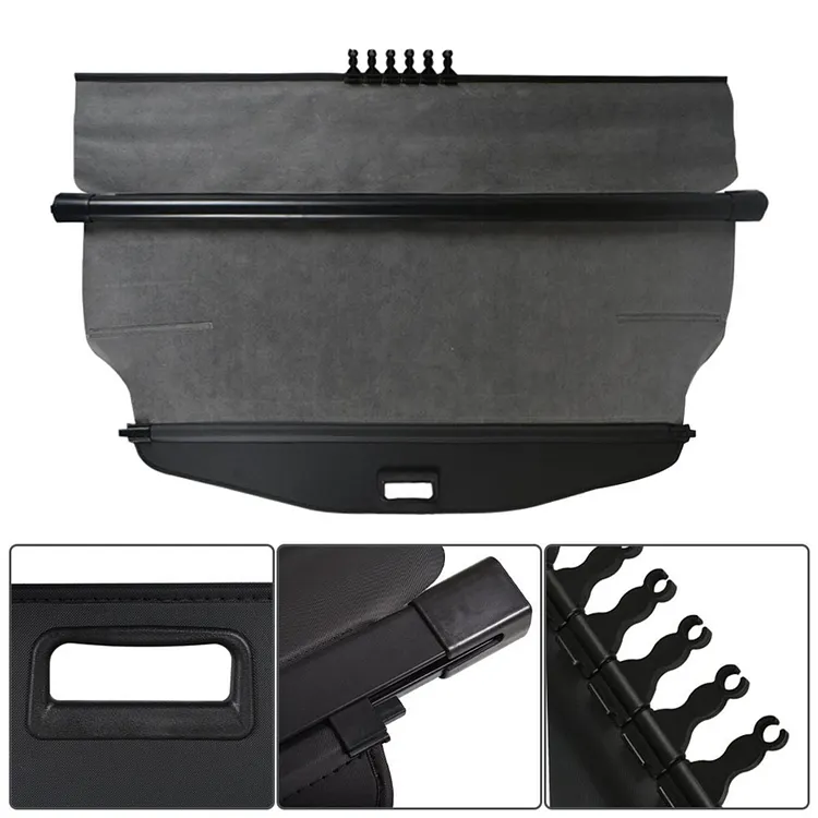 Silscvtt Black Retractable Luggage Cargo Rear Trunk Cover Replacement for 2010-2017 Equinox