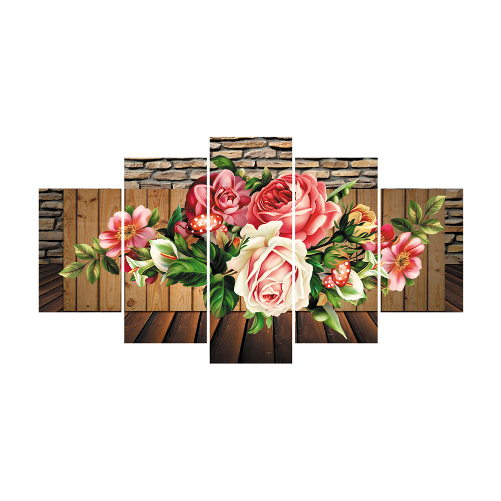 

5pcs Rose - Round Drill Diamond Painting - 95*45CM (Multi Big Size), 501 Original
