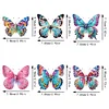 6 Stück Schmetterling - 5d DIY Handwerk Aufkleber Magnet