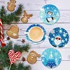 8pcs DIY Diamond Painting Coaster Kit With Holder - Winter Snow