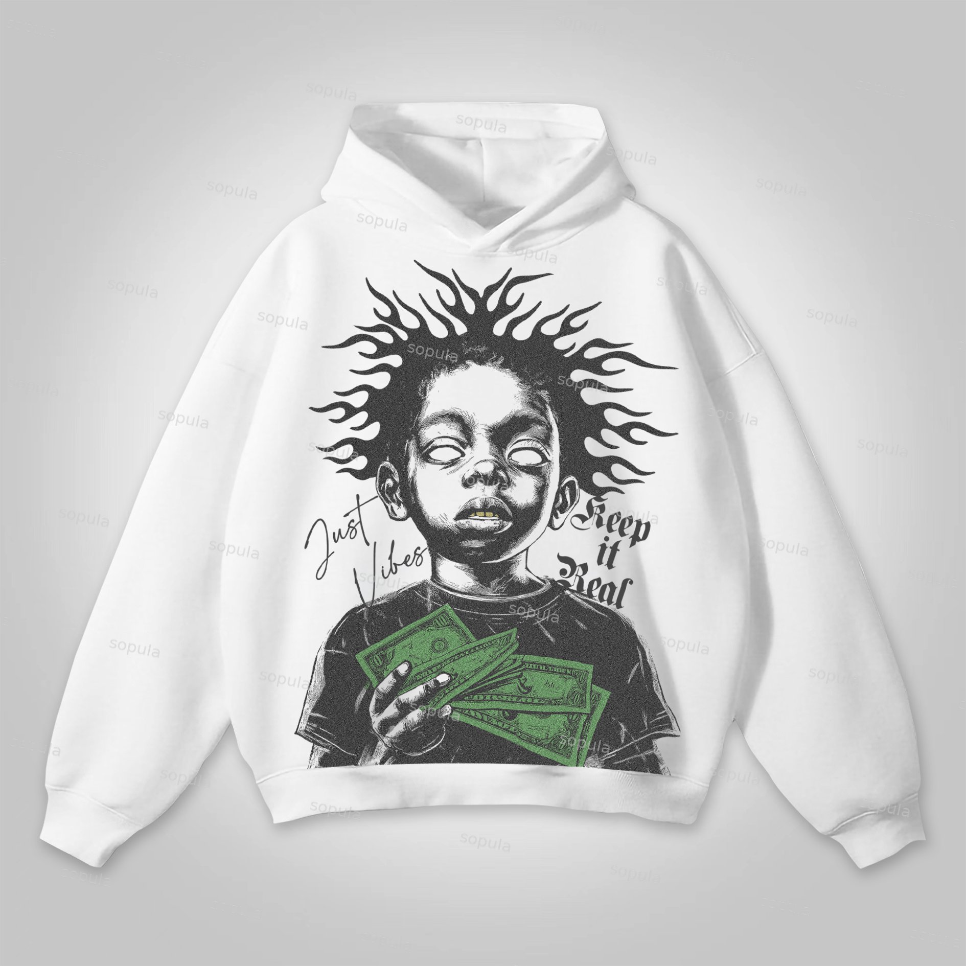 Sopula Street Expression Attitude Get Money Hoodie - SOPULA