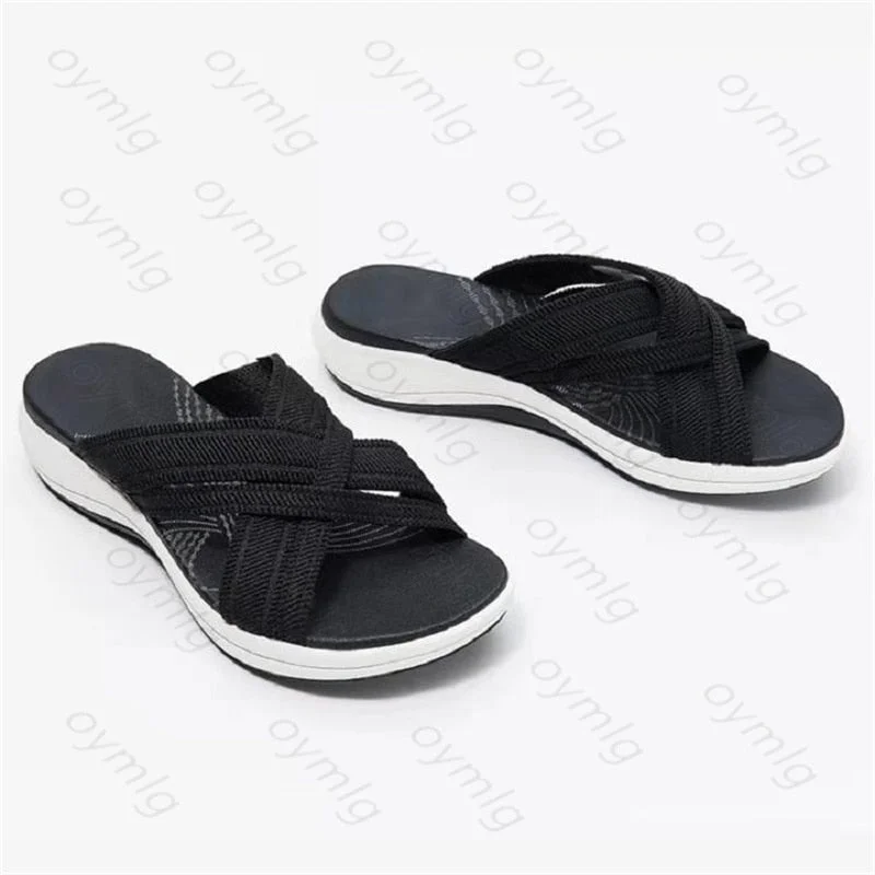 2021 Summer New Women's Sandals Fashion Outdoor Wedges Platform Open Toe Beach Slippers Casual Comfortable Light Shoes for Woman