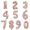 50PCS Polka Dot Colorful 0-9 Numbers 16" Aluminum Film Balloons Birthday Party Decor Supplies