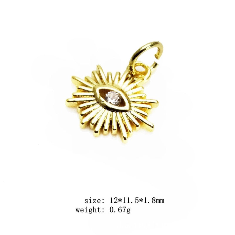 1 Piece Copper Zircon Heart Shape Pendant