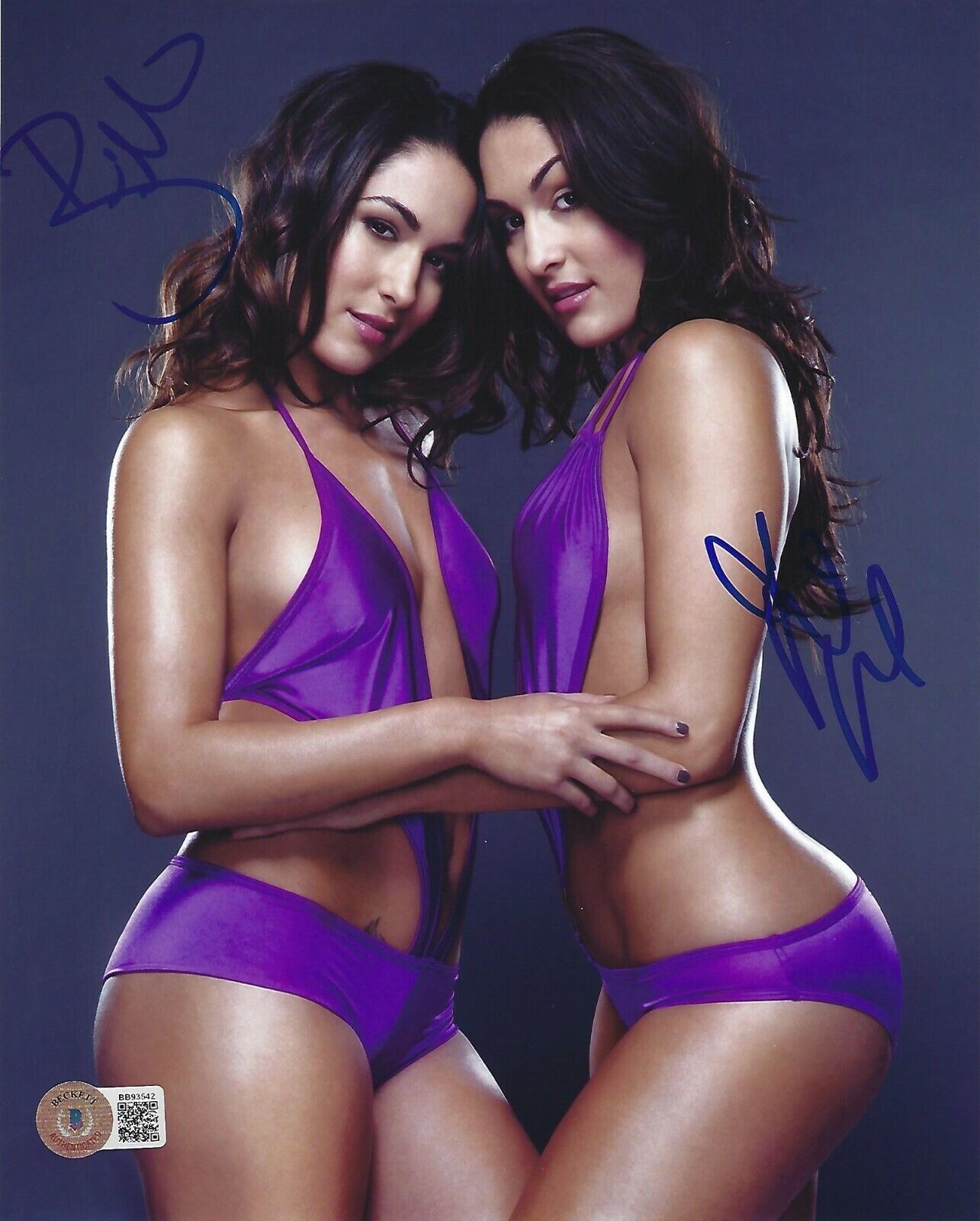 Nikki & Brie The Bella Twins Signed WWE 8x10 Photo Poster painting BAS COA NXT Picture Autograph
