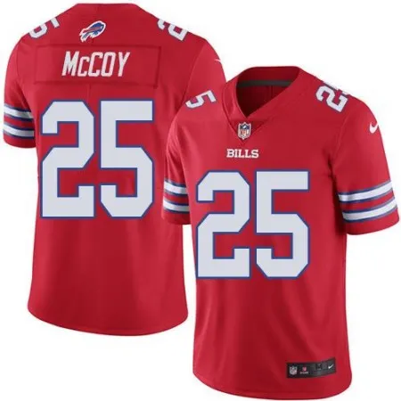 Bills #25 LeSean McCoy Red Youth Stitched NFL Limited Rush Jersey