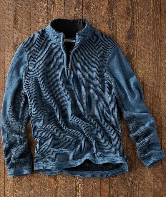 Pre sale men's street zipper Long Sleeve Sweater