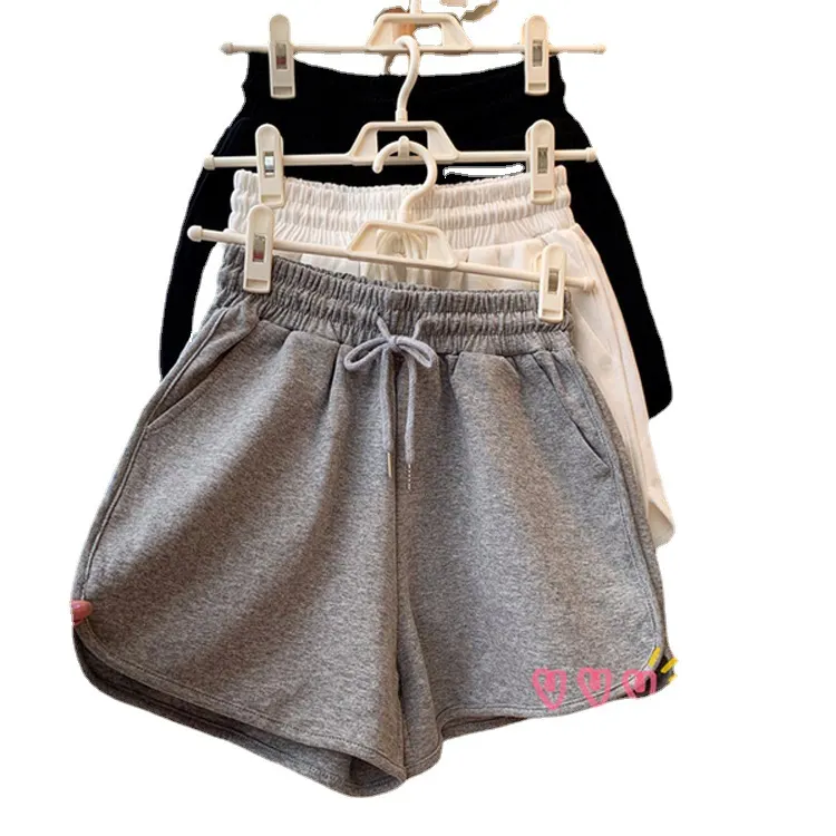 Brownm Brownm Women Wearing Shorts Summer 2024 Korean Version Of High Waist Casual Wide Leg Pants Ins Students Loose Thin Sports Hot Pants