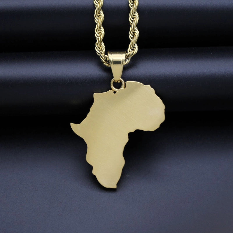 1 Piece Titanium Steel Map Of Africa Pendant