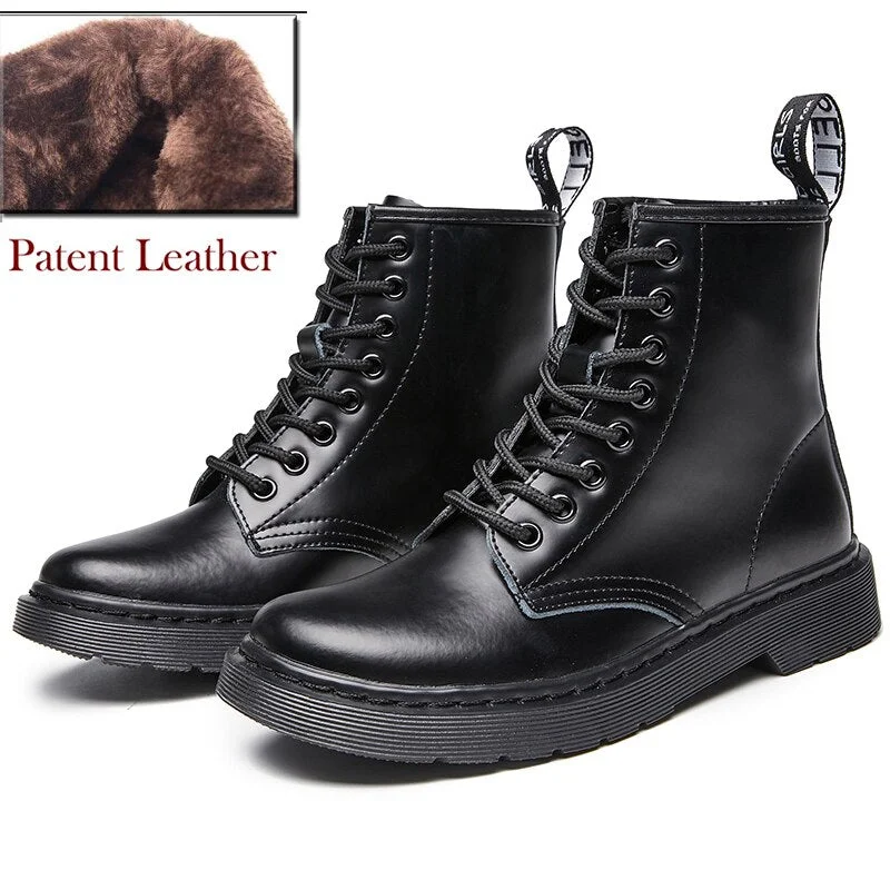 Women Boots Soft Leather Shoes Woman White Ankle Boots Motorcycle Boots Female Autumn Winter Shoes Punk Botas Mujer 2020 Spring