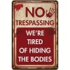 2pcs - No Trespassing Warning Vintage Metal Signs(12*16Inch) - Warning