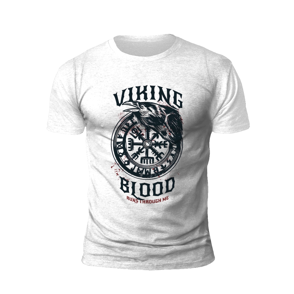 Embrace Your Viking Heritage: The 'Viking Blood Runs Through Me' T-Shirt