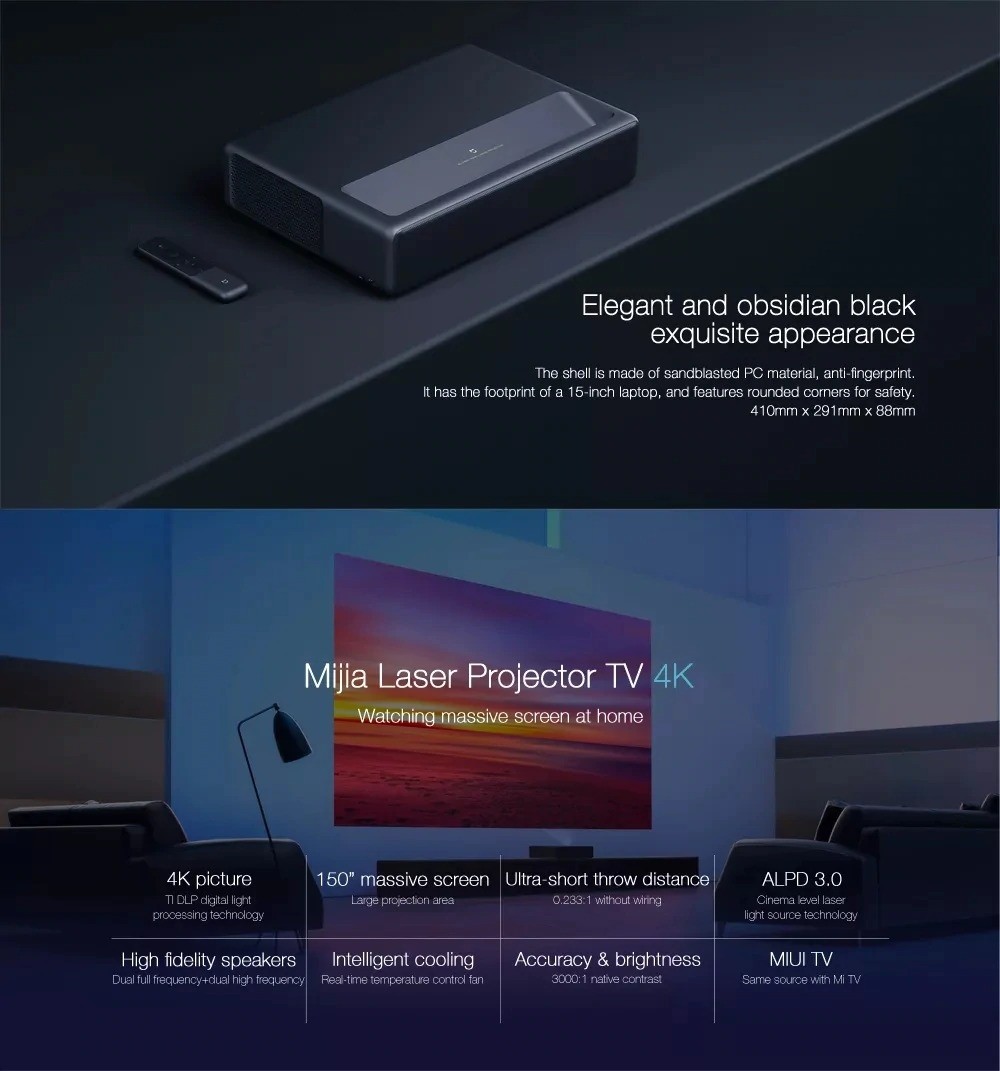 Xiaomi Mi Laser Projector 150" Versión Global