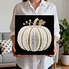 (25x25cm)DIY Pearl Painting Pumpkin Framed Handmade Pearl Material Art Kit Living Room Decor