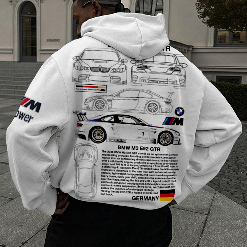 Unisex Racing Print Casual Hoodie / TECHWEAR CLUB / Techwear