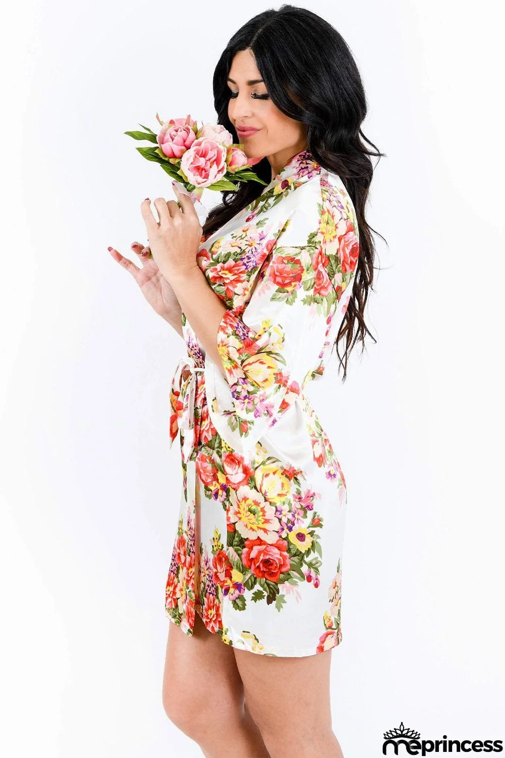 Floral Bundles Robe with Belt