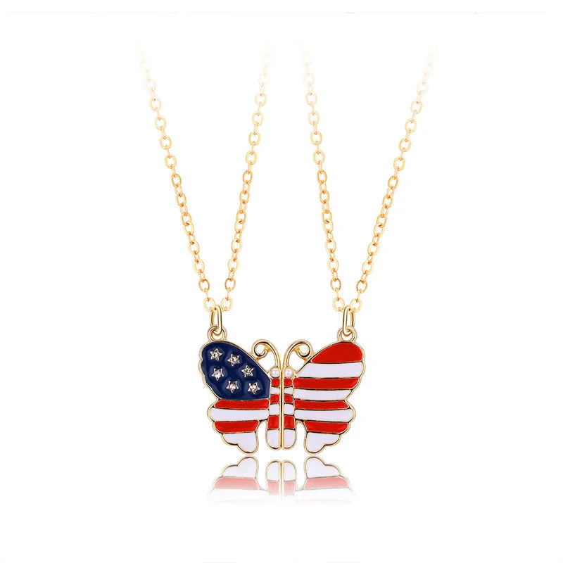 Butterfly patchwork necklace（Free Shipping）