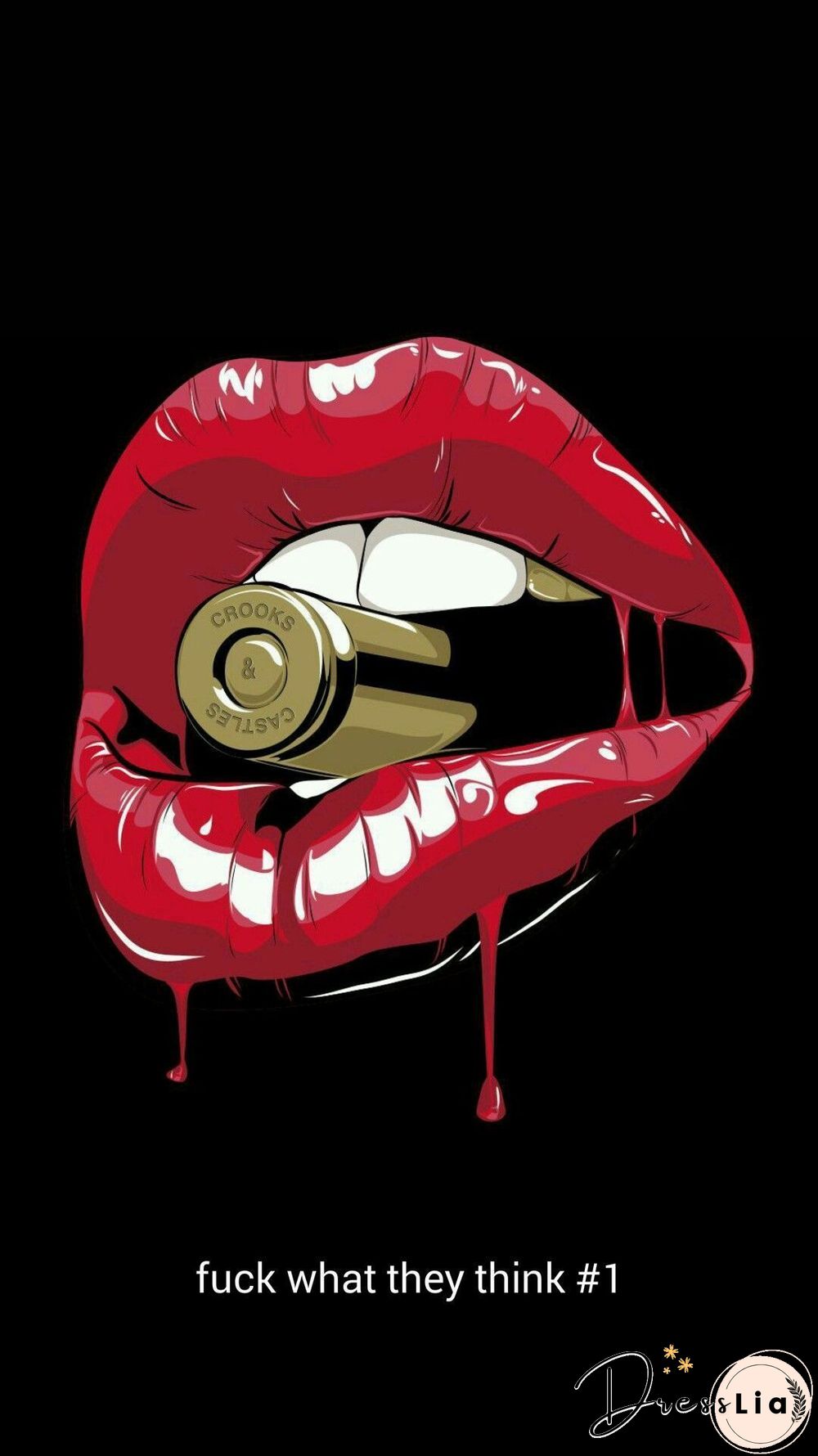 Mens Lip Printed Streetwear T-Shirt