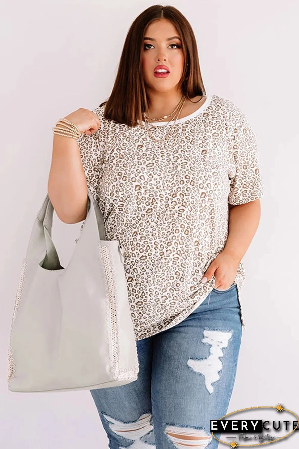 Plus Size Leopard Shift Tee